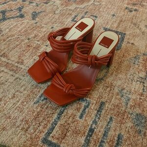 Dolce Vita Red Knotted Heeled Sandals